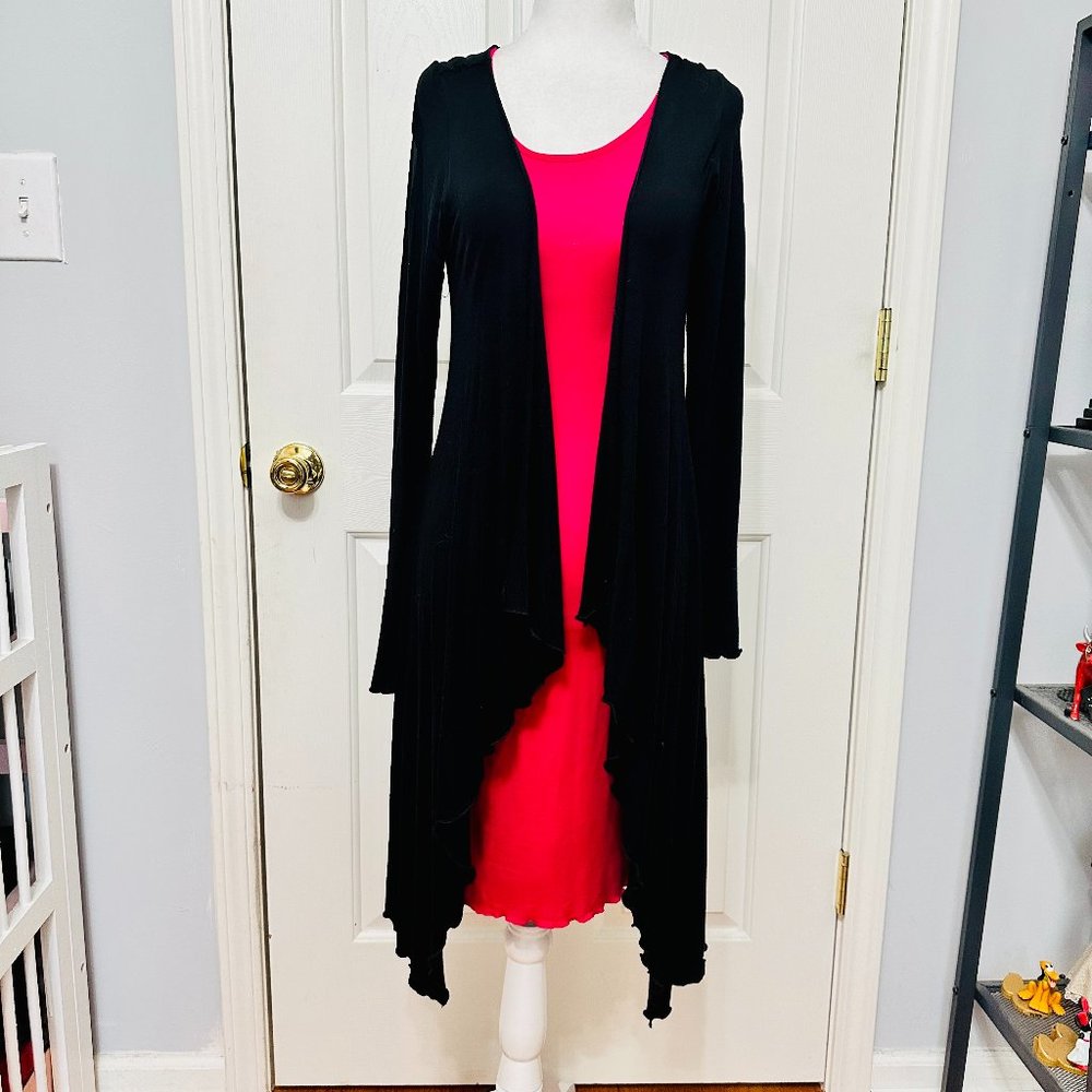 MY TRIBE MADY MIDI CARDIGAN FITTED DRESS